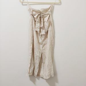 Beige button down skirt